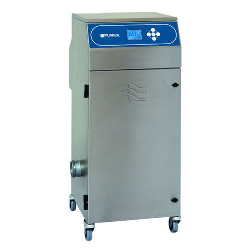 Mobile fume extractor - 200i - Purex International - floor-standing / industrial / activated carbon filter