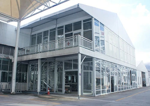 Disassemblable tent - Double - Guangzhou Yijin Aluminium Co., Ltd. - modular / transportable / fire-retardant
