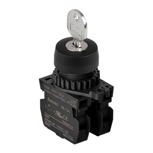 Key lock switch S2KR series Autonics selector / IP65 / round