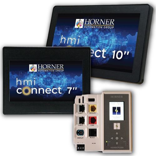DIN rail PLC - CPU300 - Horner Automation - with expandable I/O card / Ethernet / CANopen