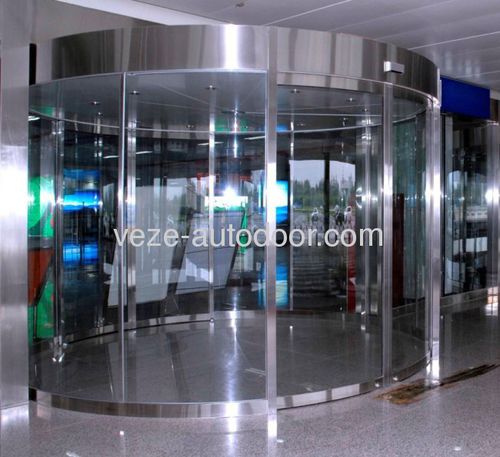 Curved sliding door system - Ningbo VEZE Automatic Door Co., Ltd. - aluminium / indoor / automatic