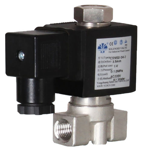 Vacuum solenoid valve - YCSM32S - Yongchuang solenoid valve - threaded / stainless steel