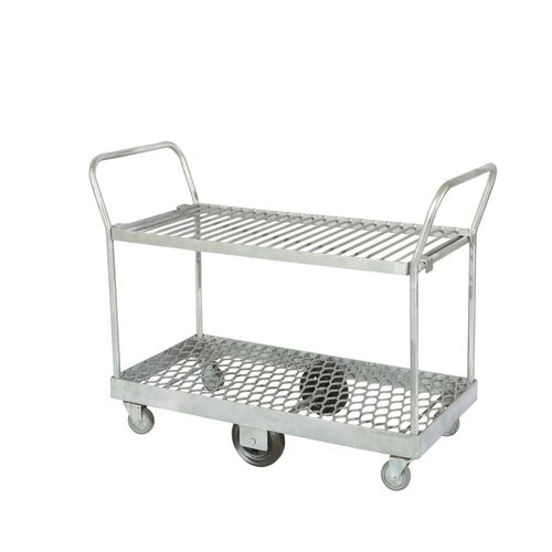 Loading trolley - Changzhou Yueyang Machinery Co., Ltd. - galvanised steel / 2 levels / platform