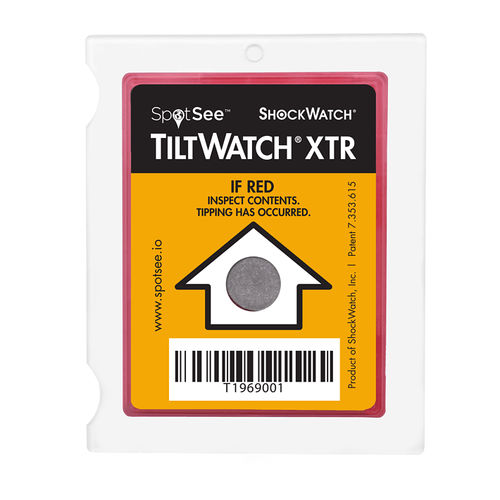 Tilt indicator - TiltWatch® XTR  - SpotSee - label / easy to install / irreversible