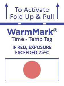 Shipping label - WarmMark  - SpotSee - adhesive / for chemicals / food