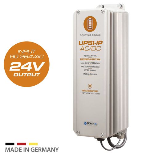 Uninterruptible power supply with AC input - UPSI-2406R2IP-38AC - Bicker Elektronik GmbH - AC / DC / LiFePO4