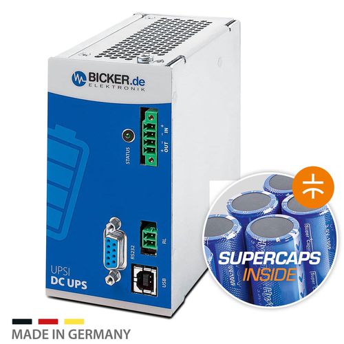 DC UPS - UPSI-1208DP2 - Bicker Elektronik GmbH - 12VDC / with supercapacitor / capacitor-buffered