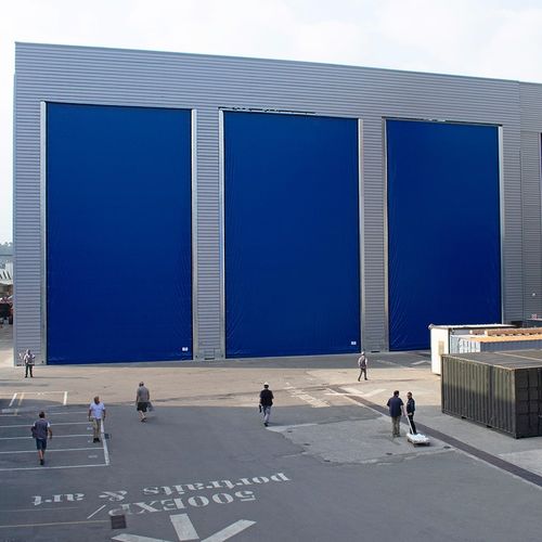 Fold-up door - SAILDOOR® - Apostoli Daniele srl - galvanised steel / PVC / industrial