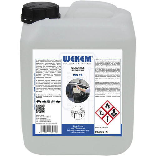 Lubricating oil - WS 74 - Wekem - silicone / for metals / for plastics