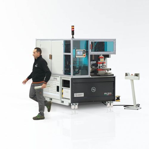 Rotary blade cutting machine - DTR 170 E S - Industrial Manufacturing Machines srl - straight-knife / for stainless steel / for steel