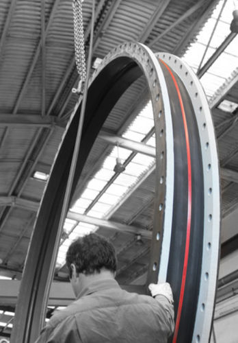 Rubber pipe expansion joint - MAC series - Macoga, S.A - round / flange / for pipes