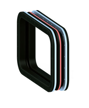 Rubber pipe expansion joint - Macoga, S.A - square / rectangular / flange