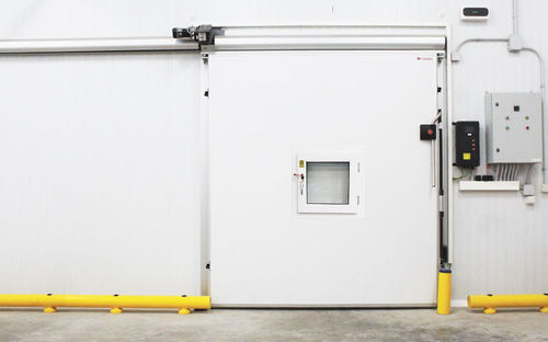 Sliding door - Kavidoors - stainless steel / aluminium / steel