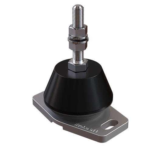 Cylindrical anti-vibration mount - 1030611A1 - Trelleborg Antivibration Solutions - steel / solid aluminum / rubber