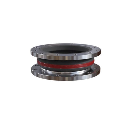 Rubber expansion joint - ERV Red - Trelleborg Antivibration Solutions - steel / round / flange