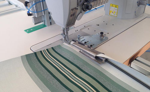 Single-needle sewing machine - SM-120-CA - SolarEdge Automation Machines S.p.A. - fabric / for upholstery / fixed