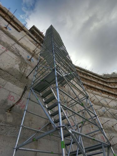 Straight staircase - UNISCAFF - OZLER FORMWORK AND SCAFFOLDING SYSTEMS - steel