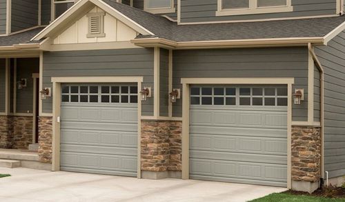 Sectional door - BRDECO - hinged / aluminium / indoor