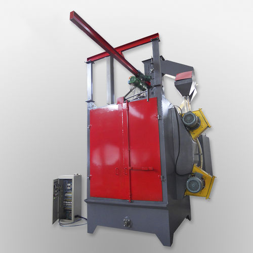 Hook shot blasting machine - TB-Q375-A - Tongbao Surface Processing Equipment - 2-wheel / for cylinders / for wheel rims