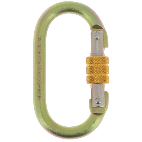 Locking carabiner - OVABASE - SINGER Frères - zinc-plated steel / symmetrical