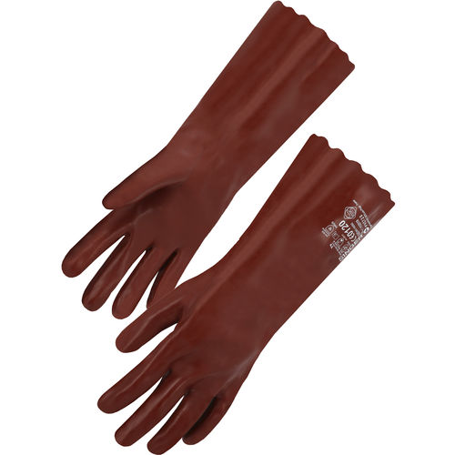 Handling protection gloves - PVC740 - SINGER Frères - chemical protection / cotton / PVC-coated