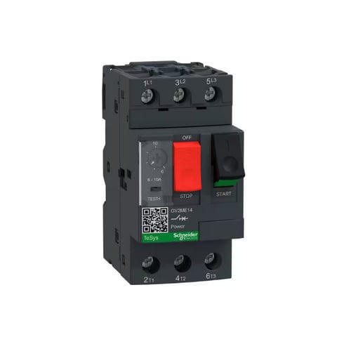 Thermal-magnetic circuit breaker - TeSys GV2 - Schneider Electric - three-phase / motor protection / push-button