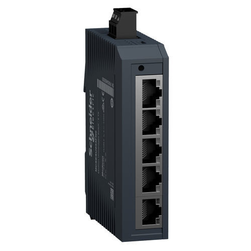 Unmanaged ethernet switch - MCSESU053FN0 - Schneider Electric - 5 ports / DIN rail / standard