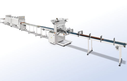Automatic shrink wrapping machine - SK-080E - Shanghai Fhope machinery co.,ltd - tube / floor / with shrink tunnel