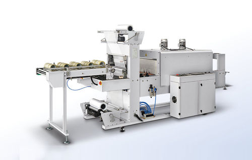 Automatic shrink wrapping machine - SK-075C - Shanghai Fhope machinery co.,ltd - for cylindrical products / for paper rolls / tape