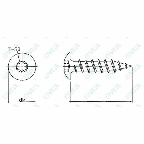 Fastening screw - 8059032077452 - VIPA spa - button head / hex socket ...