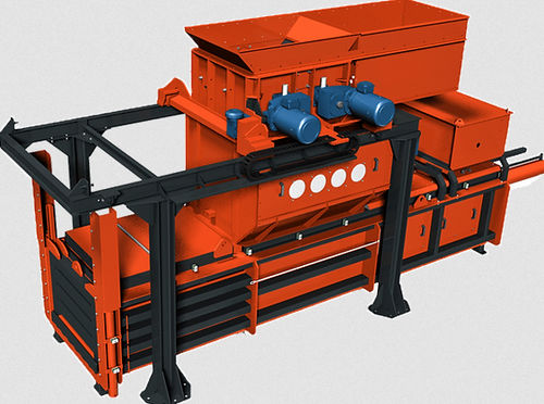 Cardboard baling press - Protechnika - for plastics / horizontal / top-loading