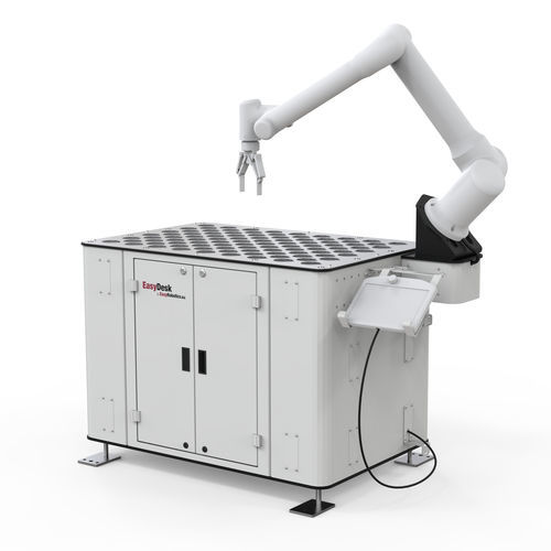 Machine tending robotic cell - EasyDesk Tray - EasyRobotics - for machine tools / for the automotive industry / for small parts