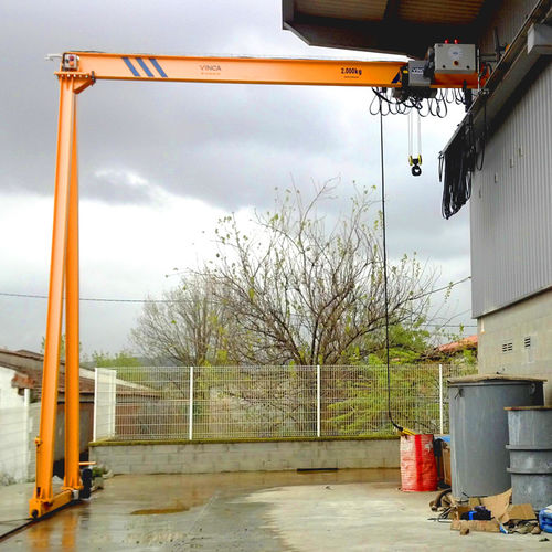 Rail-mounted semi-gantry crane - VINCA EQUIPOS INDUSTRIALES - for heavy loads