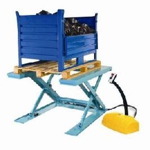 Scissor lift table - VINCA EQUIPOS INDUSTRIALES - electro-hydarulic / stationary / low-profile