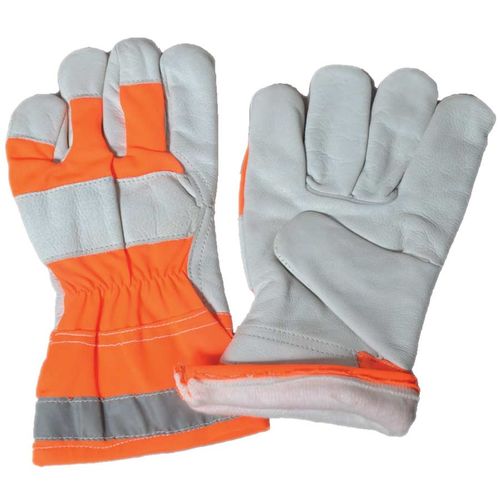 Work safety gloves - DELL-2232 - SS DAASTNA EXPORTS LLP - mechanical protection / cowhide / polyester