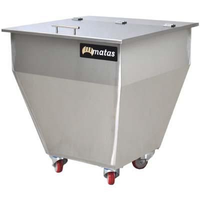 Metal crate - EMT 01 - MATAŞ MAKİNA - transport / with lid / reusable