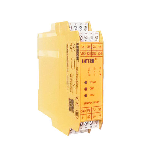 Emergency stop safety relay -  SR4P2A1B24S  - Shandong laien optic-electronic technology co.,ltd. - for light curtain / 1 NC / 2 NO