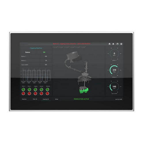 Projected capacitive touchscreen monitor - IMF-185X - INDATECH - LED backlight / industrial / 18.5"