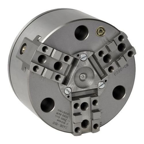 DIN workpiece clamping chuck - 2406-160 - Bison S.A. - for turning applications / steel / metric