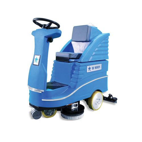Ride-on sweeper-scrubber-dryer - B series - CLEANVAC - electric / indoor / with one brush