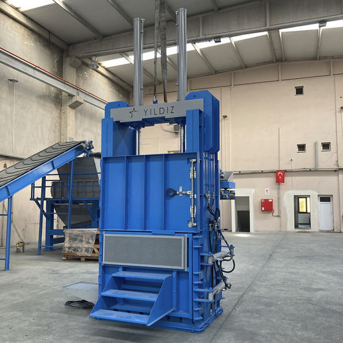 Tire baling press - KATANA MAKINA ENERJI SANAYI TICARET LIMITED STI. - vertical / front-loading / compact