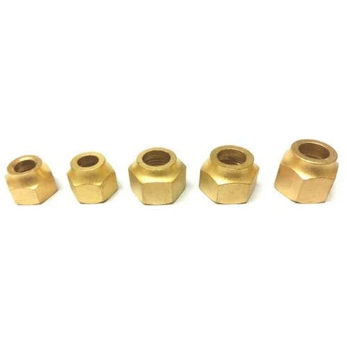 Hexagonal nut Abco Engineering Inc brass / threaded