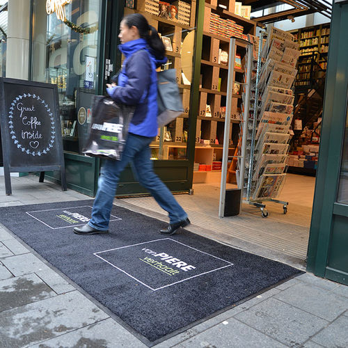Absorbent mat - Logo Washable™ 190 - Justrite Safety Group - nitrile / for high-traffic areas / logo