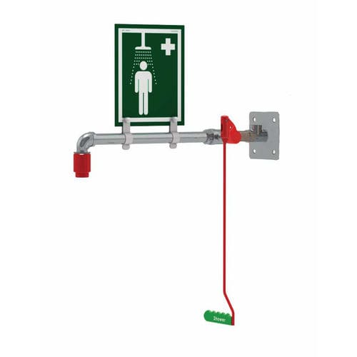 Wall-mounted safety shower - EXP-23GS/H - Justrite Safety Group - indoor / frostproof