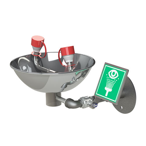 Wall-mounted eye/face wash station - STD-85G(D) - Justrite Safety Group - indoor / outdoor