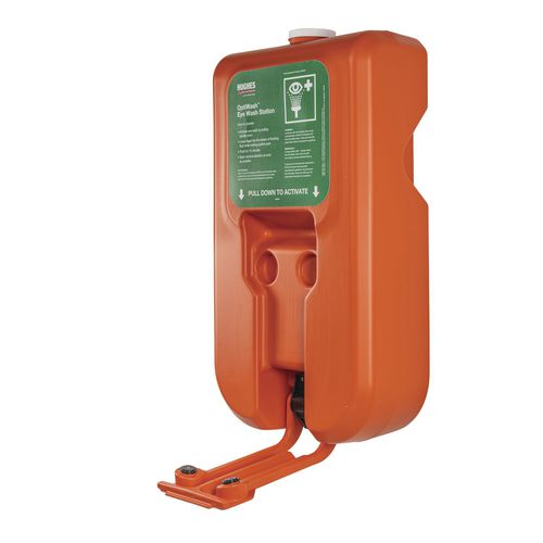 Wall-mounted eyewash station - Optiwash® - Justrite Safety Group - plastic / with tank / indoor