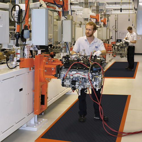 Anti-fatigue mat - 649 Safety Stance Solid™ - Justrite Safety Group - rubber / with diamond pattern