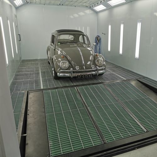 Vehicle paint booth Evolutive 6M Mecatelier enclosed / dry filter