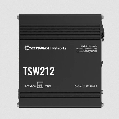Managed ethernet switch - TSW212 - Teltonika Networks - 8 ports / layer 2 / gigabit Ethernet