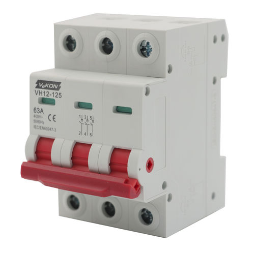 Manual switch disconnector - VH12-125 - ZHEJIANG VEKON TECHNOLOGY CO.,LTD - single-pole / 4-pole / 3-pole